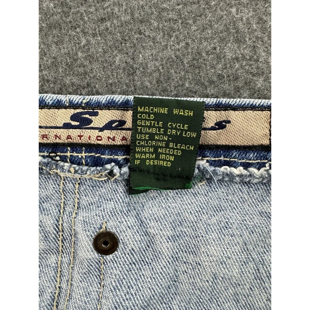 VINTAGE PACO Jeans Bib Overalls Wide leg BLUE DENIM Boyfriend SKATER Tag Size‎ S